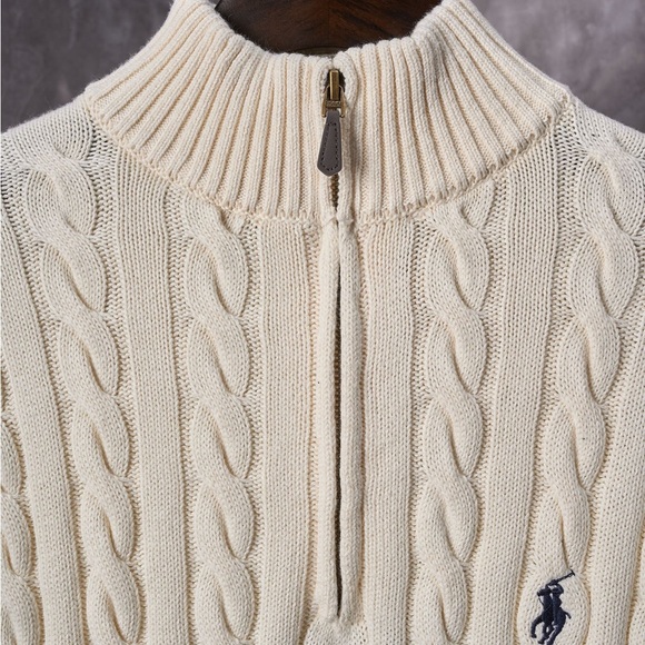 Ralph Lauren Ivory Cable Knit Sweater - Picture 3 of 4